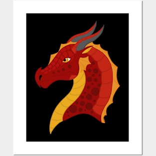 Red Fire Dragon Posters and Art